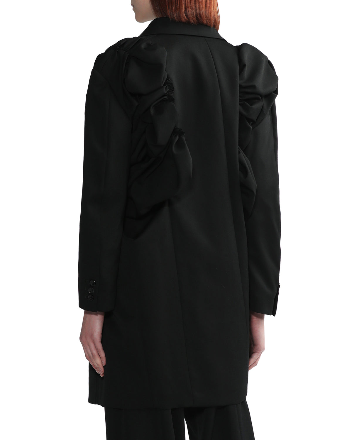Asymmetric wool coat