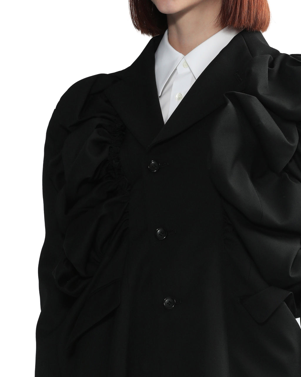 Asymmetric wool coat