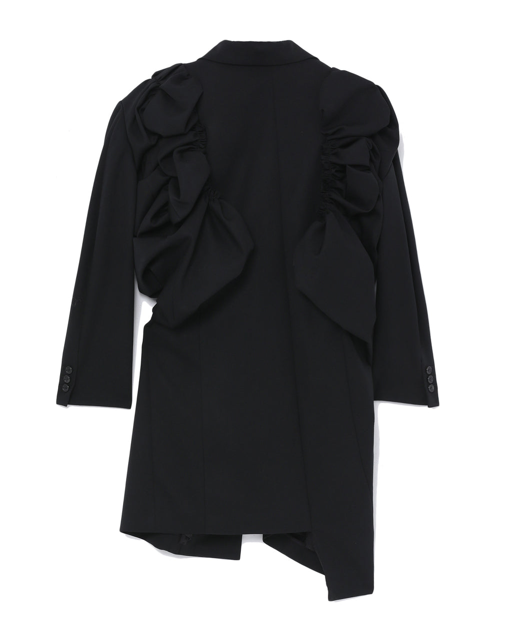 Asymmetric wool coat
