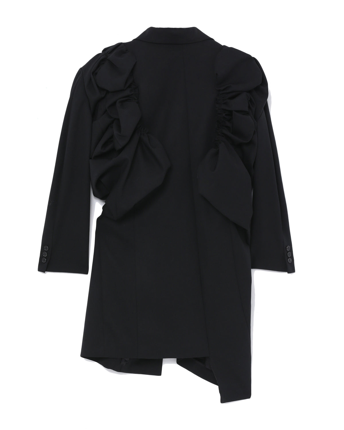 Asymmetric wool coat