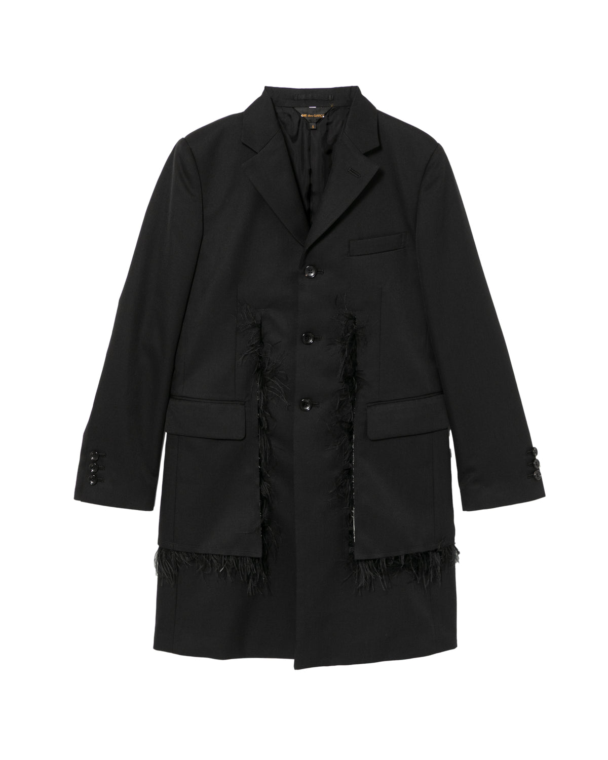 Fringe embellished coat