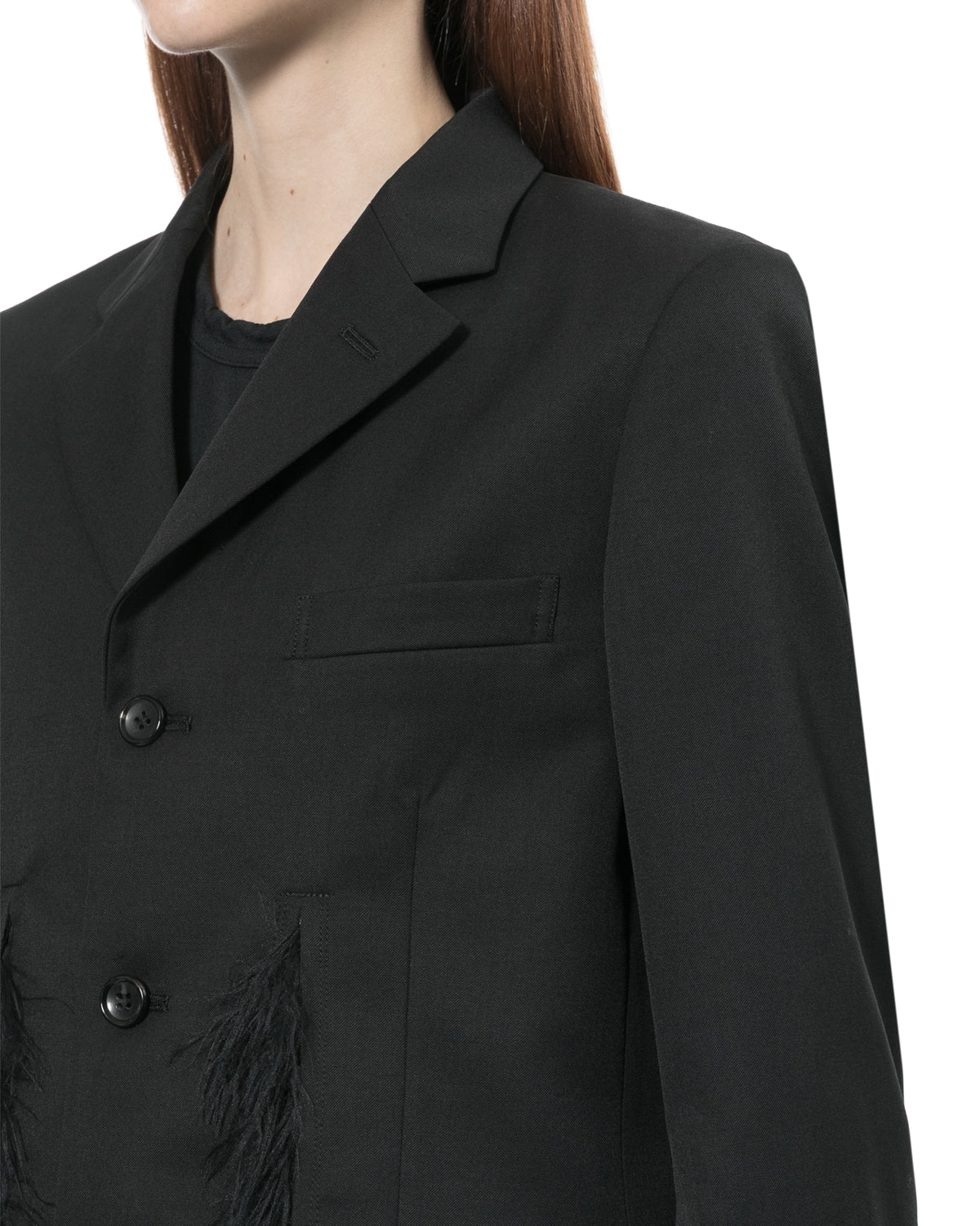 Fringe embellished coat