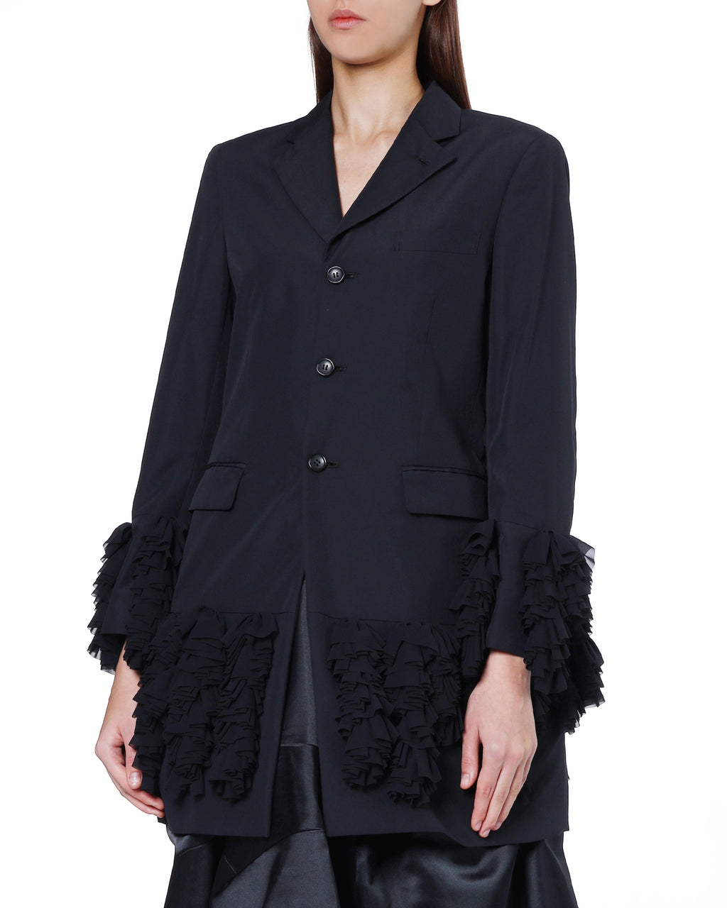 Ruffled blazer