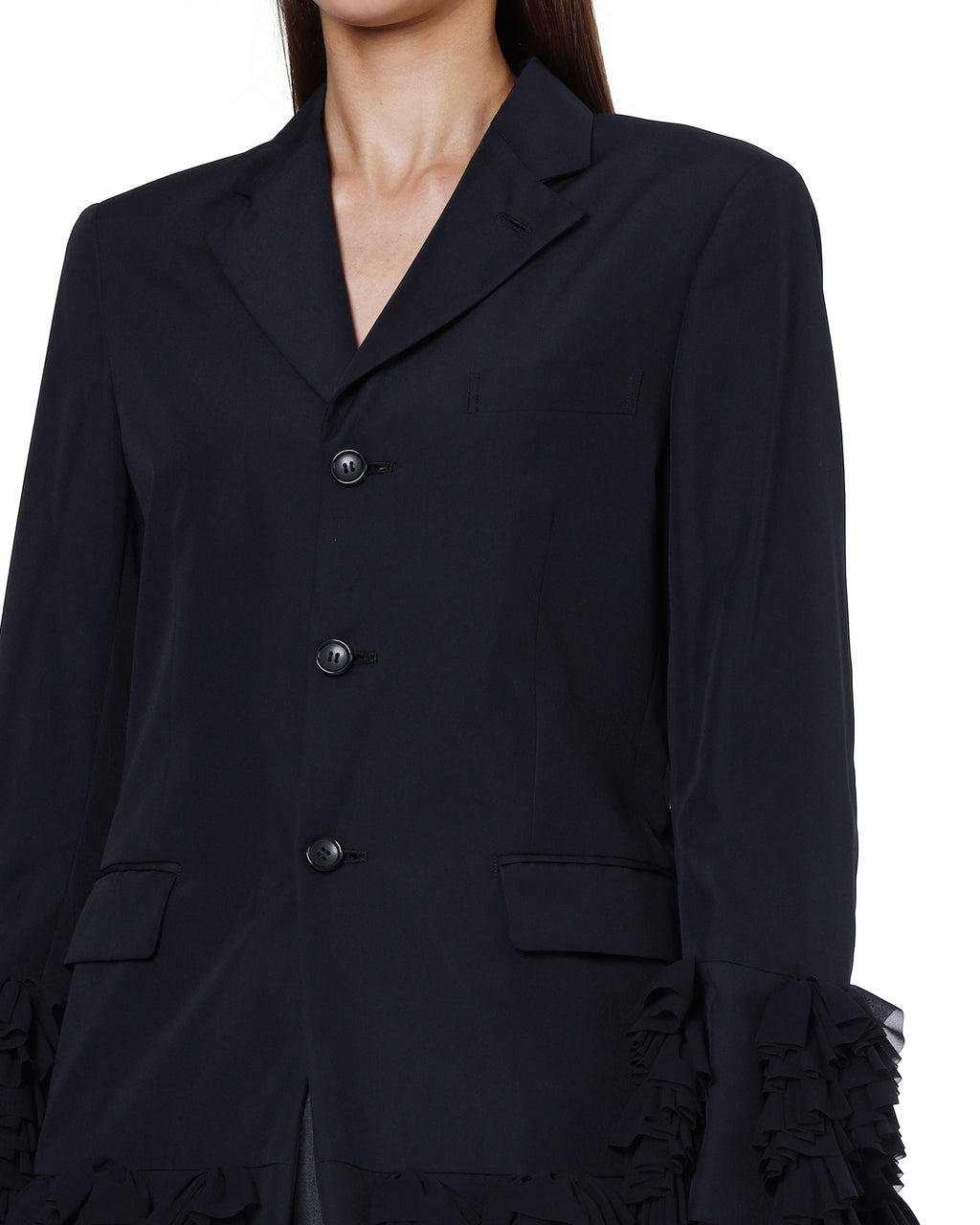 Ruffled blazer