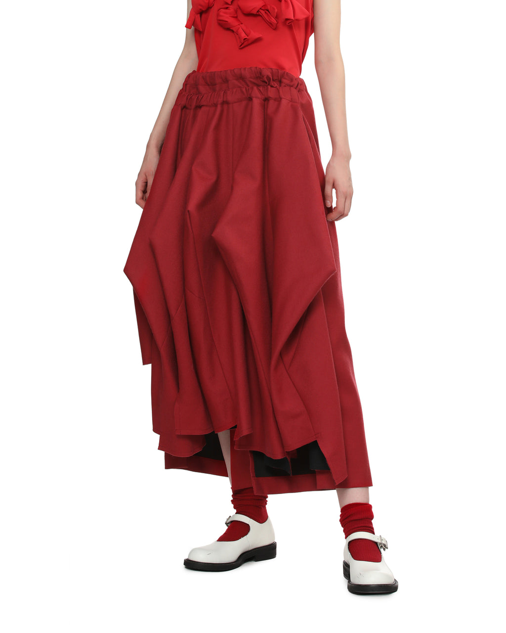Cropped layered pants