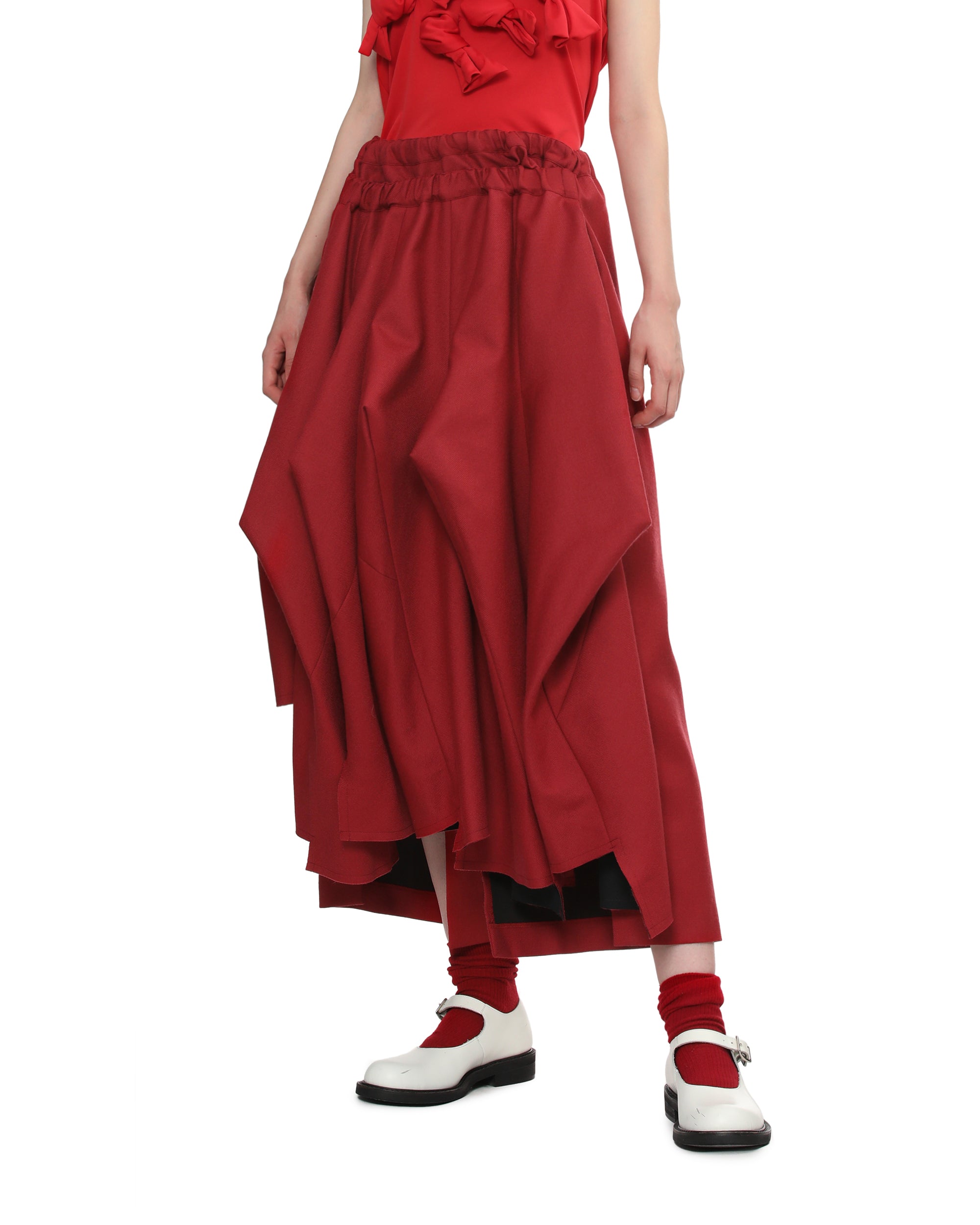 Cropped layered pants