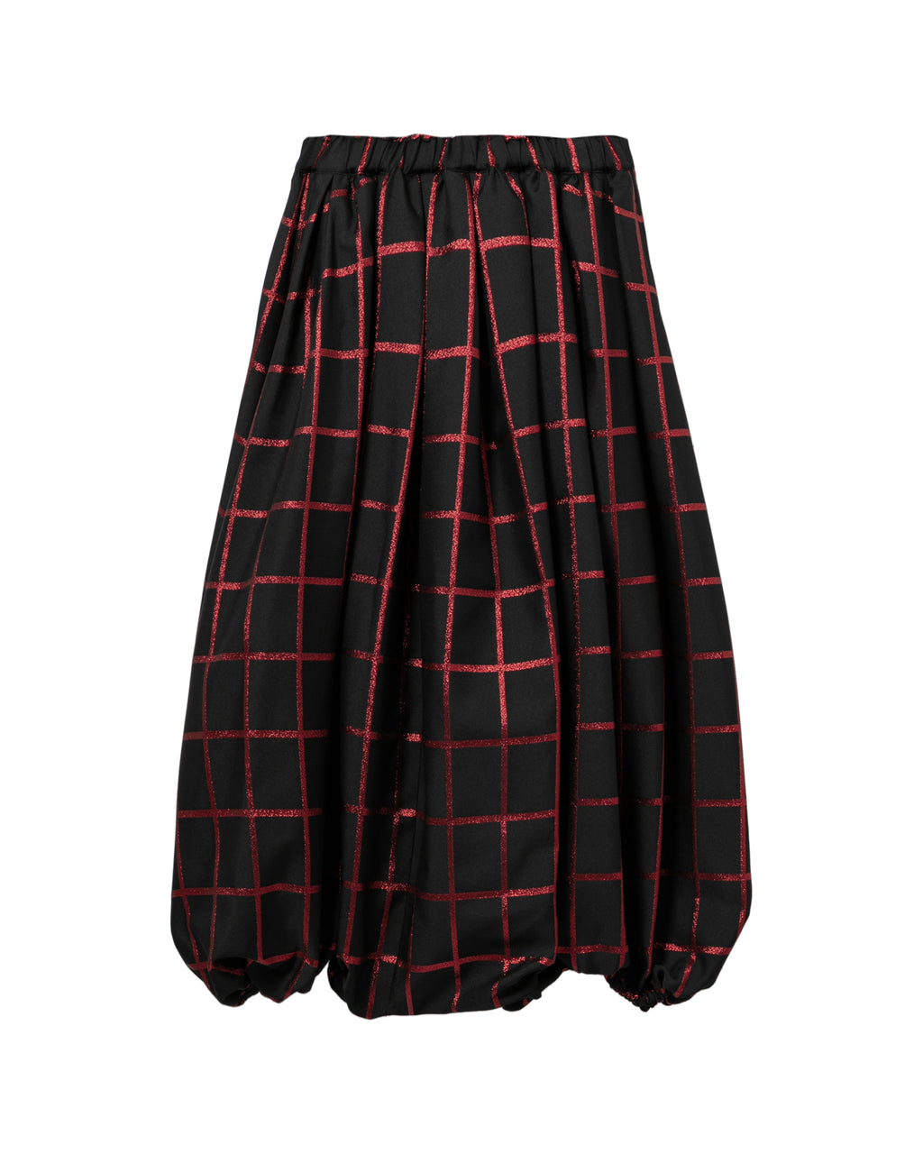 Plaid puff pants