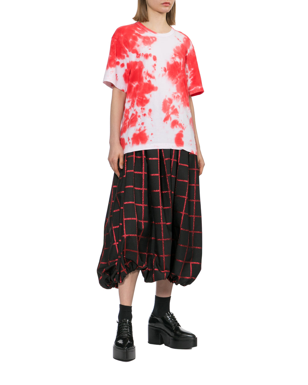 Plaid puff pants