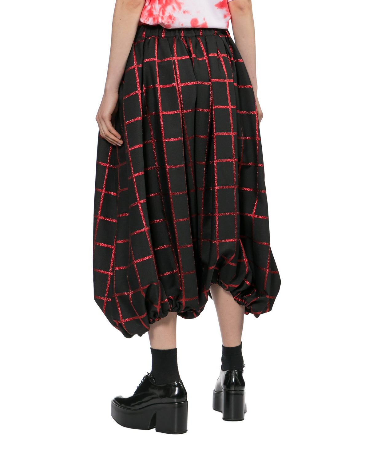 Plaid puff pants