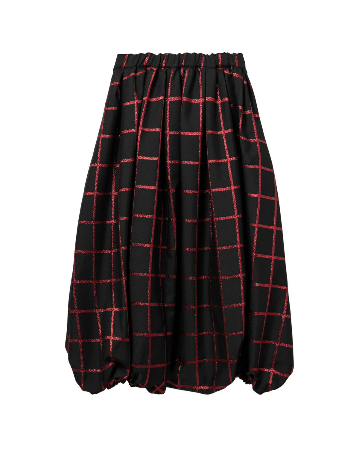 Plaid puff pants