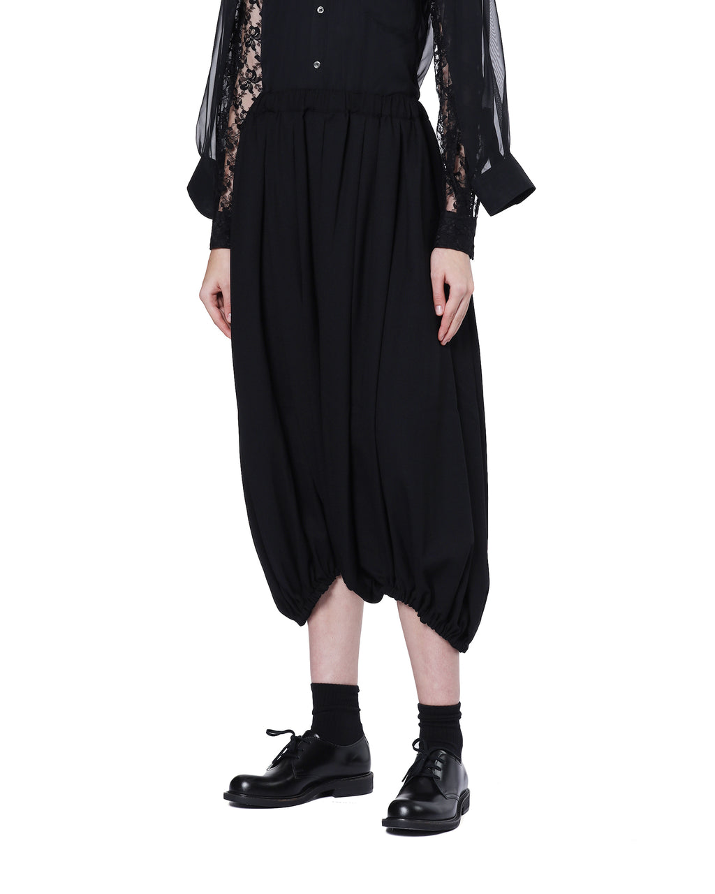 Puff-hem skirt