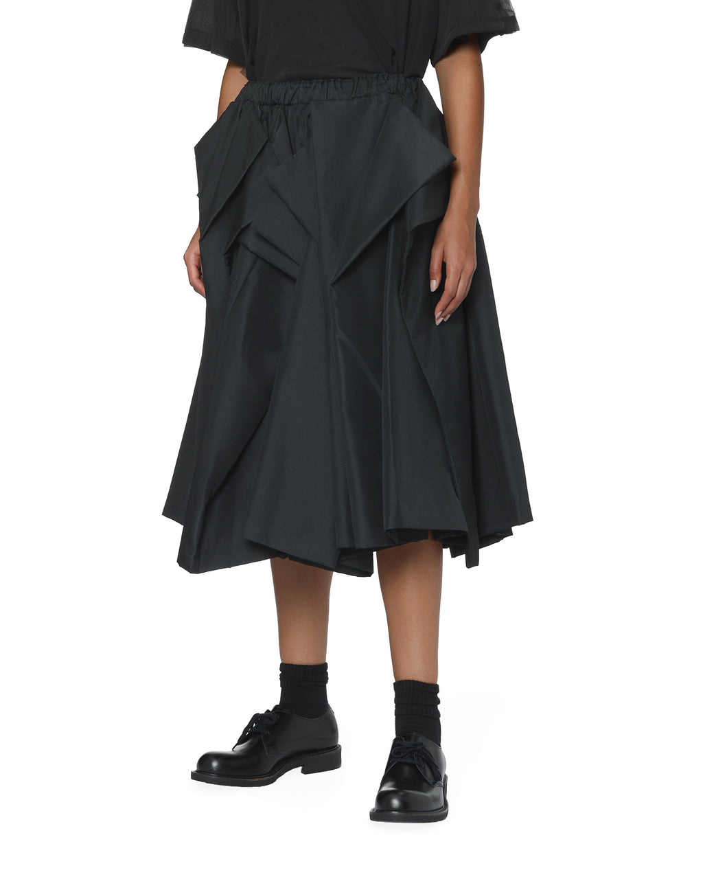 Draped voluminous skirt