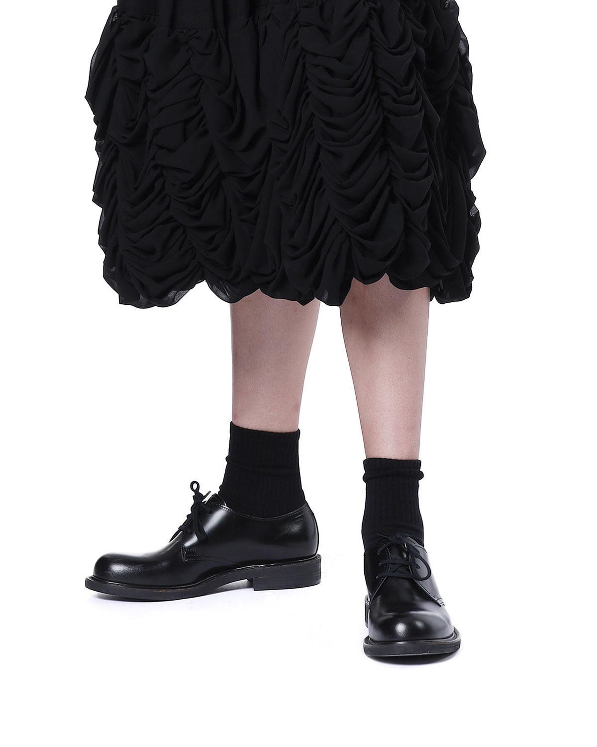 Ruffled midi skirt