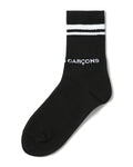 Stripe logo socks