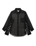 Lace-sleeve shirt