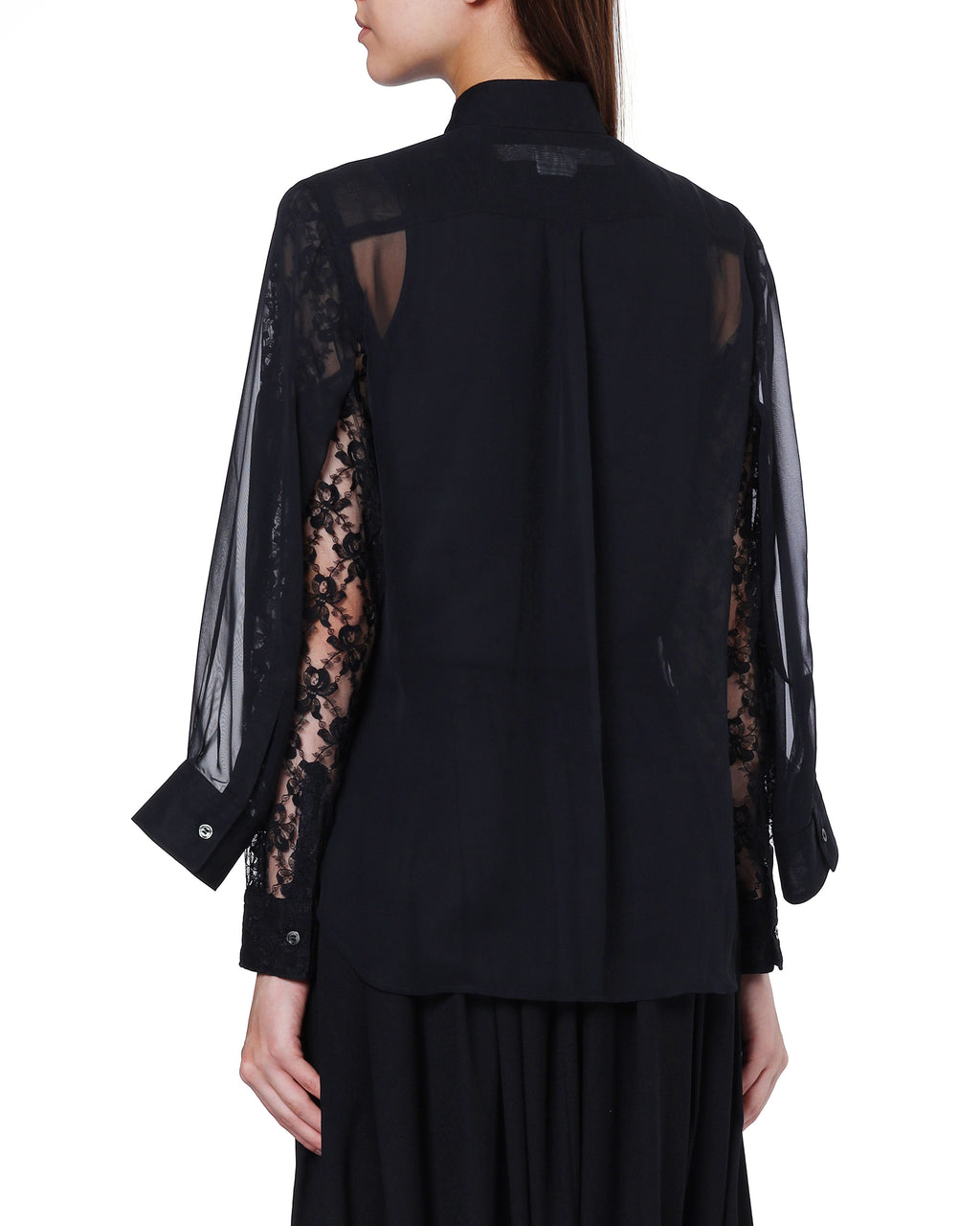 Lace-sleeve shirt