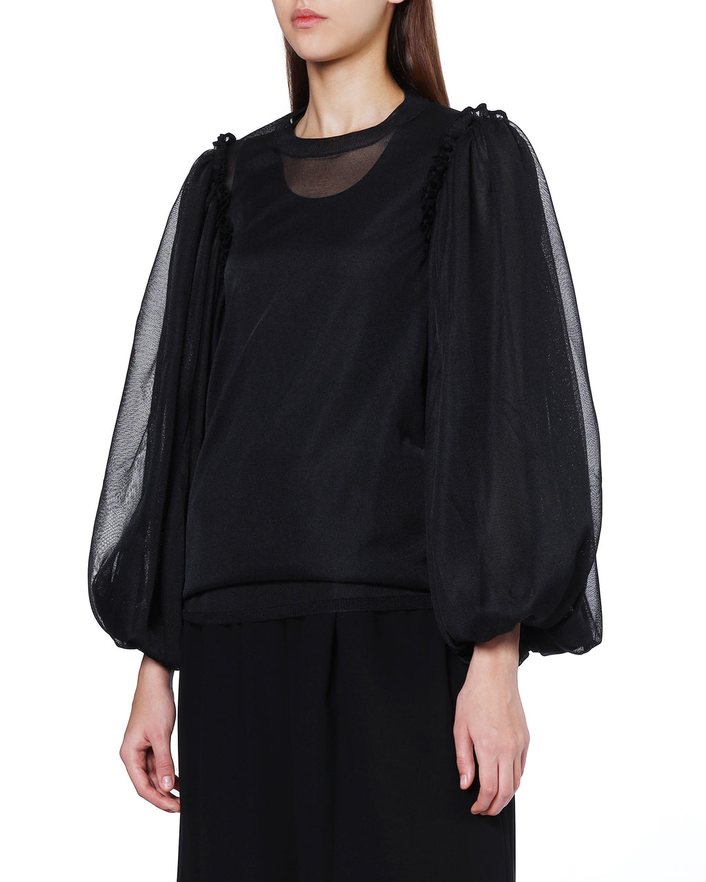 Puff-sleeve top