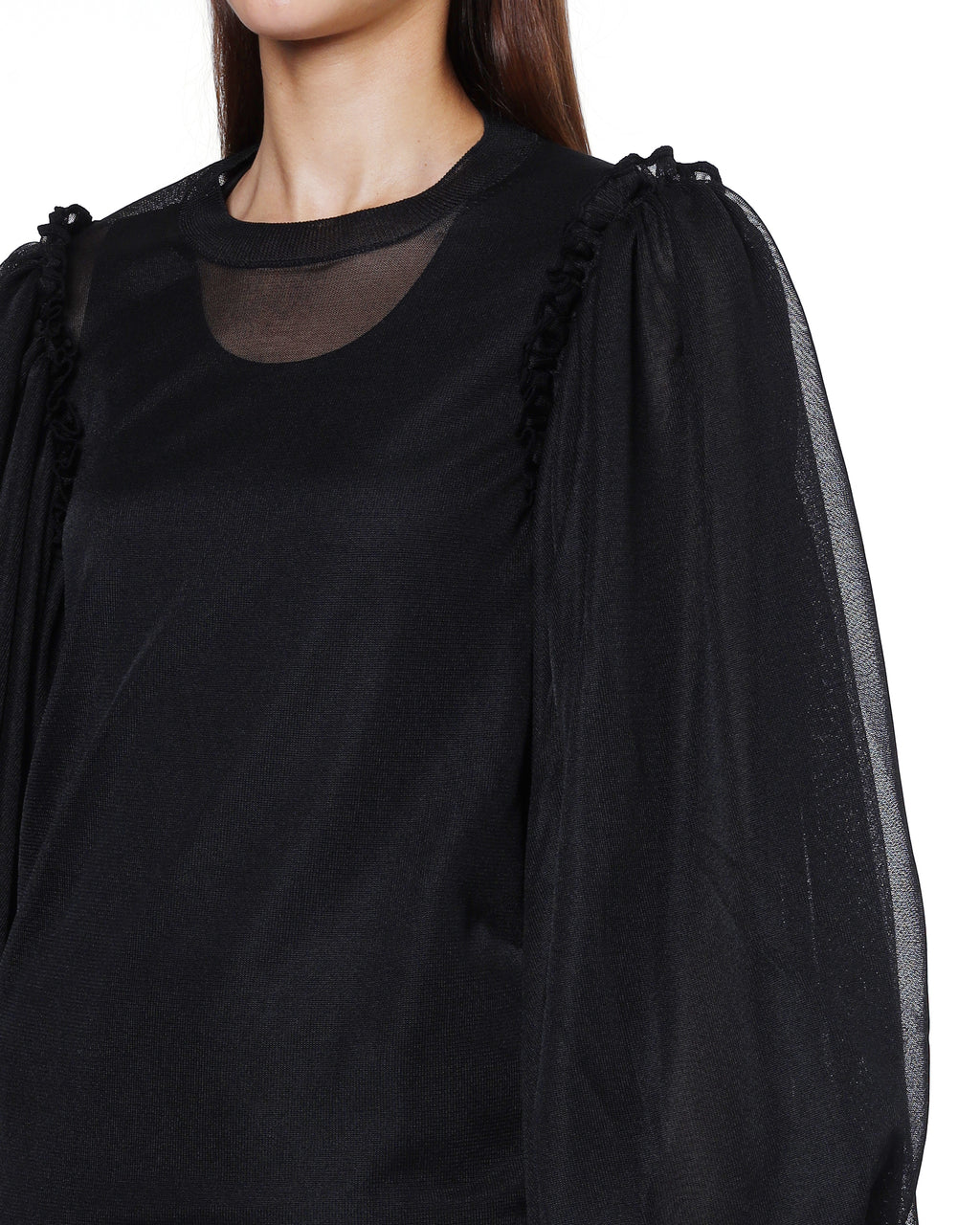 Puff-sleeve top