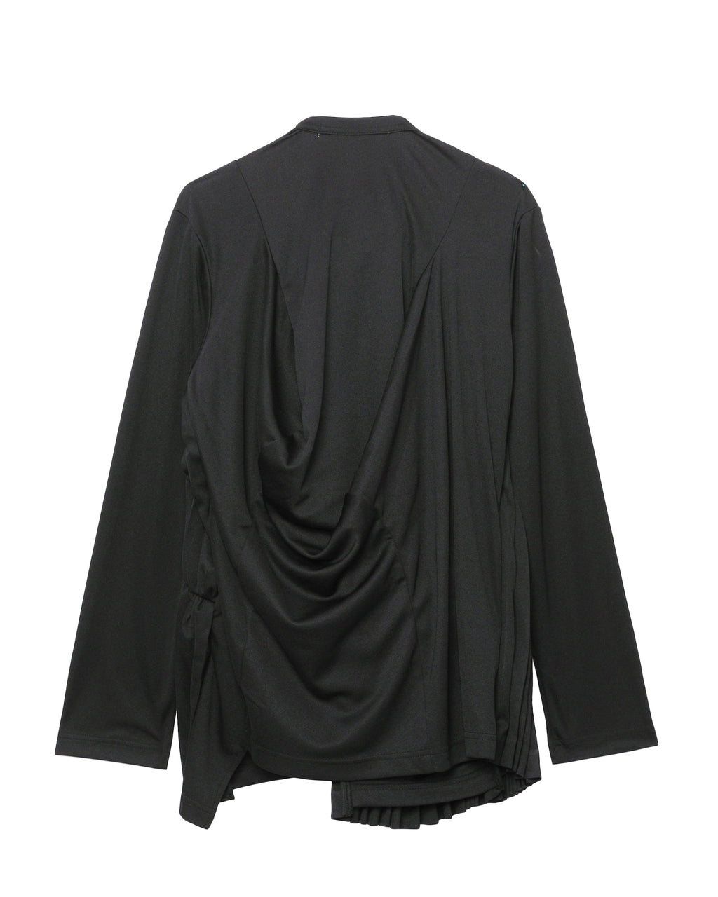 Pleated long-sleeve top