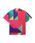 Multicoloured geometric patterns tee