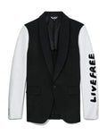 Relaxed panelled blazer jacket
