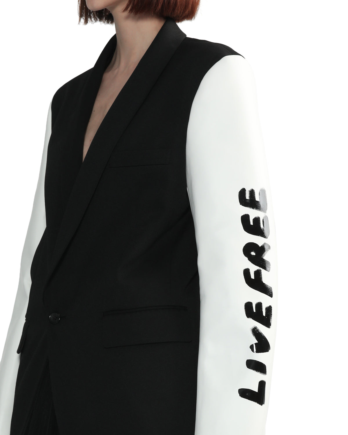 Relaxed panelled blazer jacket