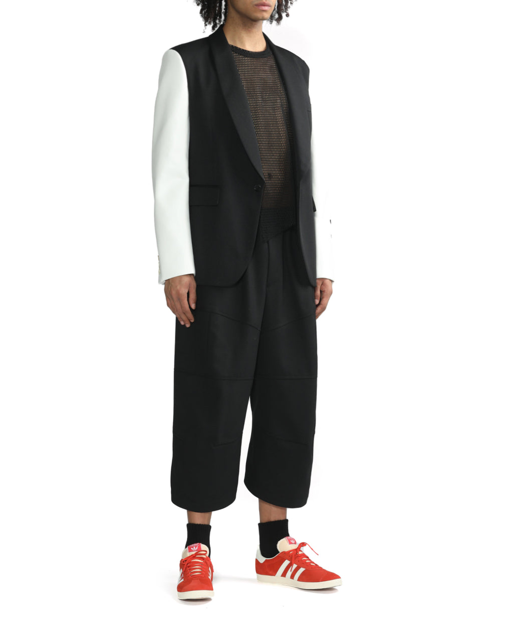 Relaxed panelled blazer jacket