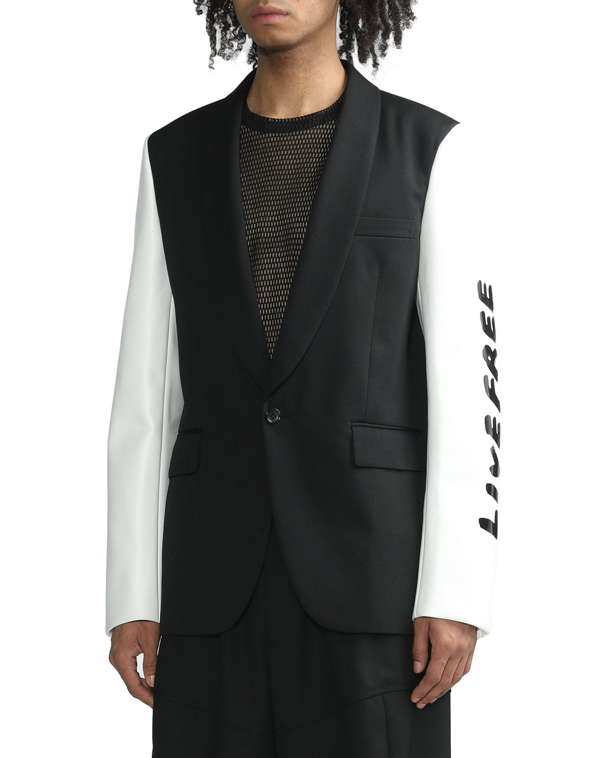 Relaxed panelled blazer jacket