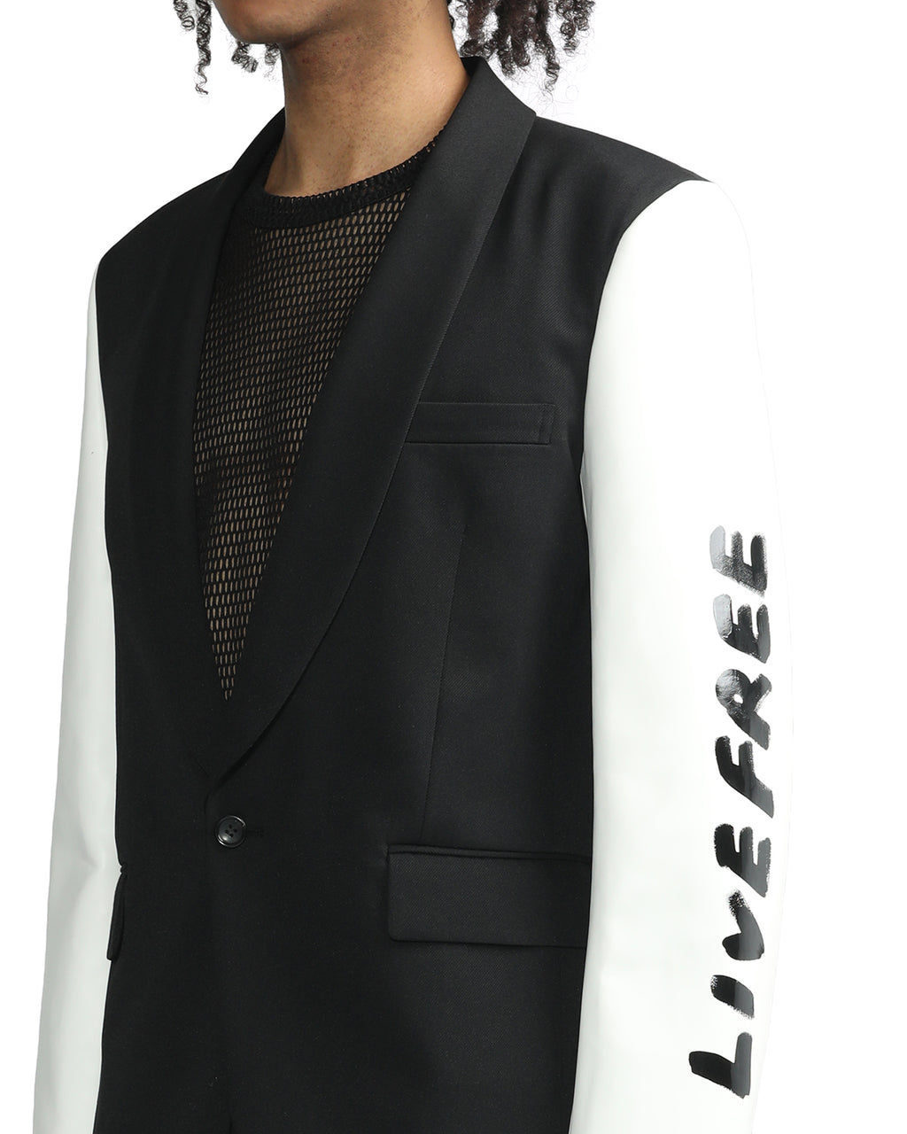Relaxed panelled blazer jacket