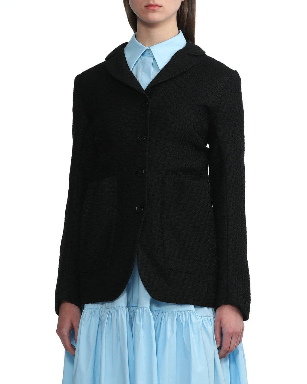 Open-back blazer jacket