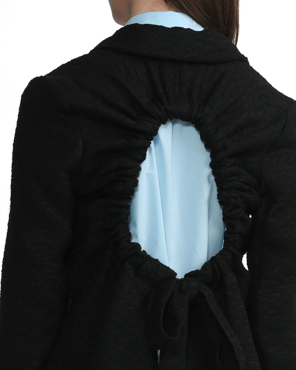 Open-back blazer jacket