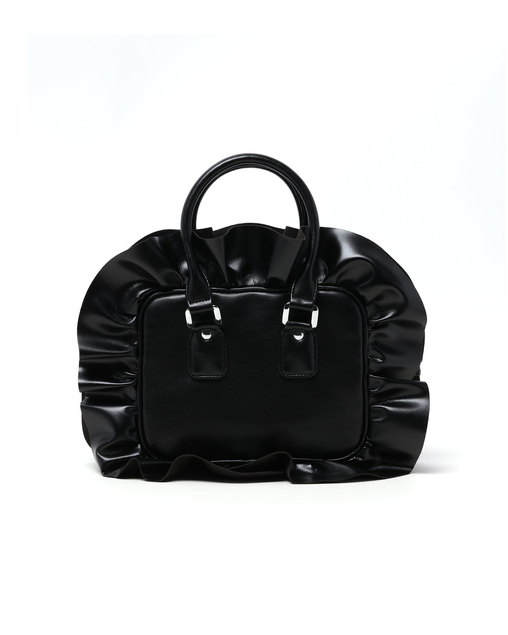 Ruffle trim handbag