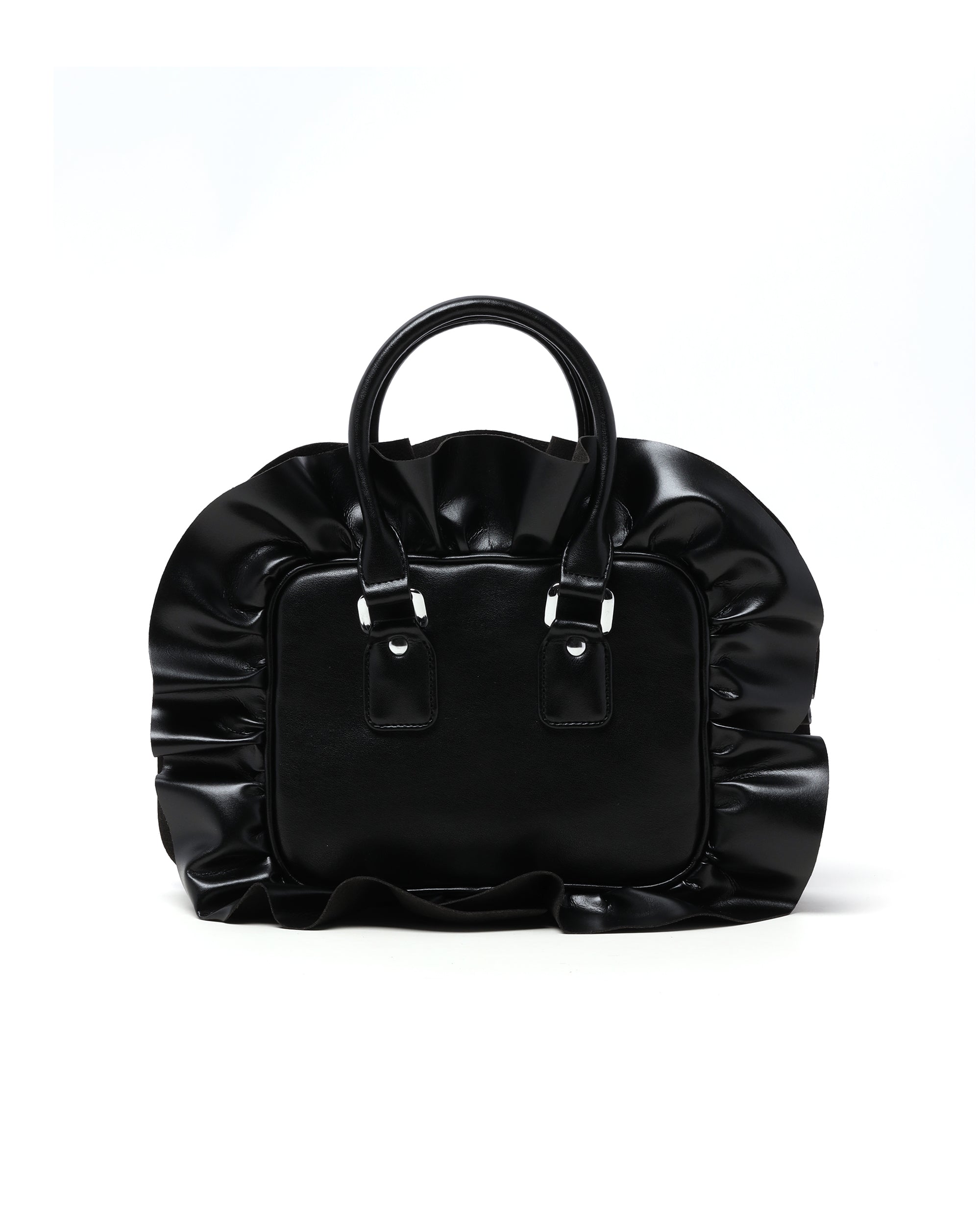 Ruffle trim handbag