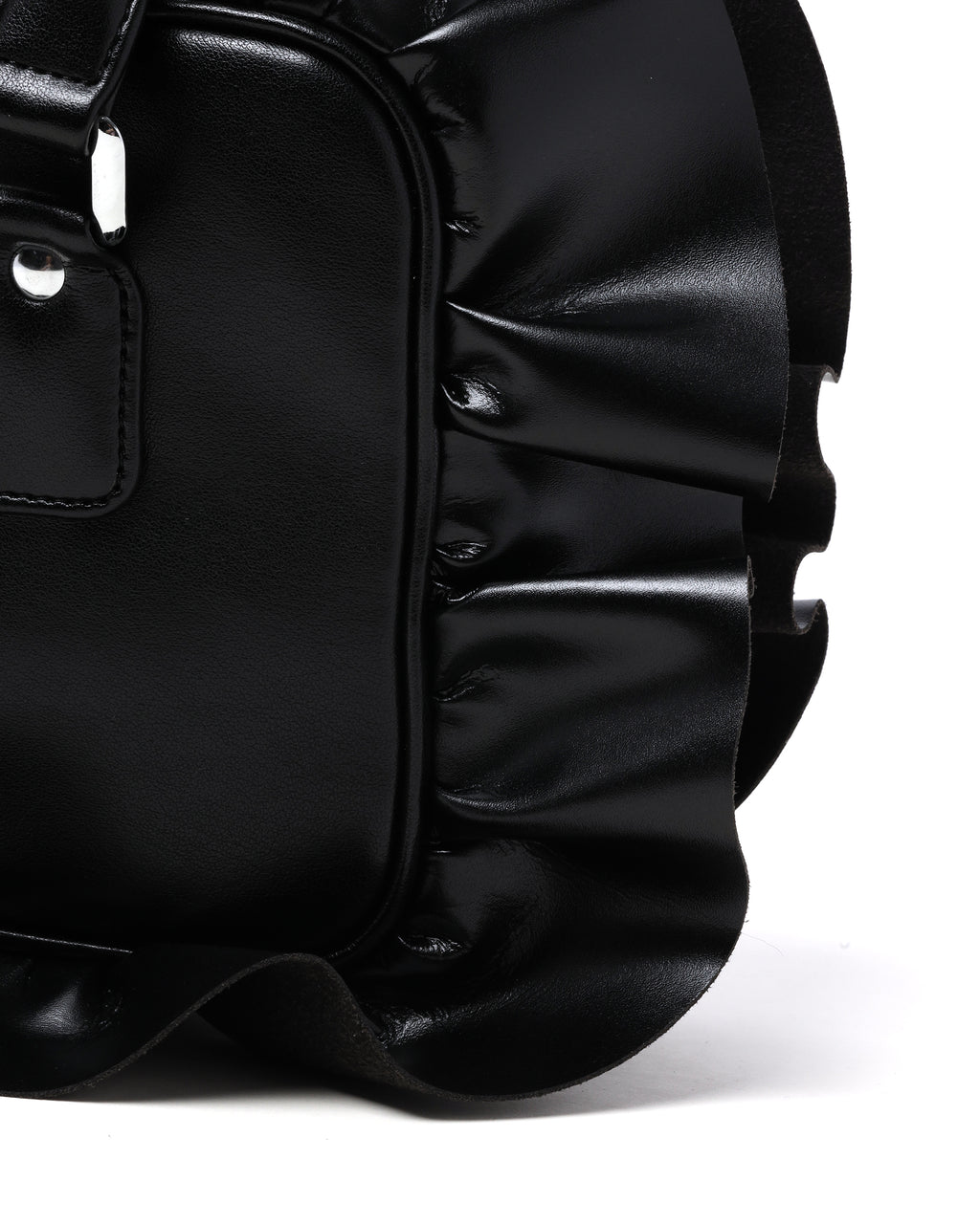 Ruffle trim handbag