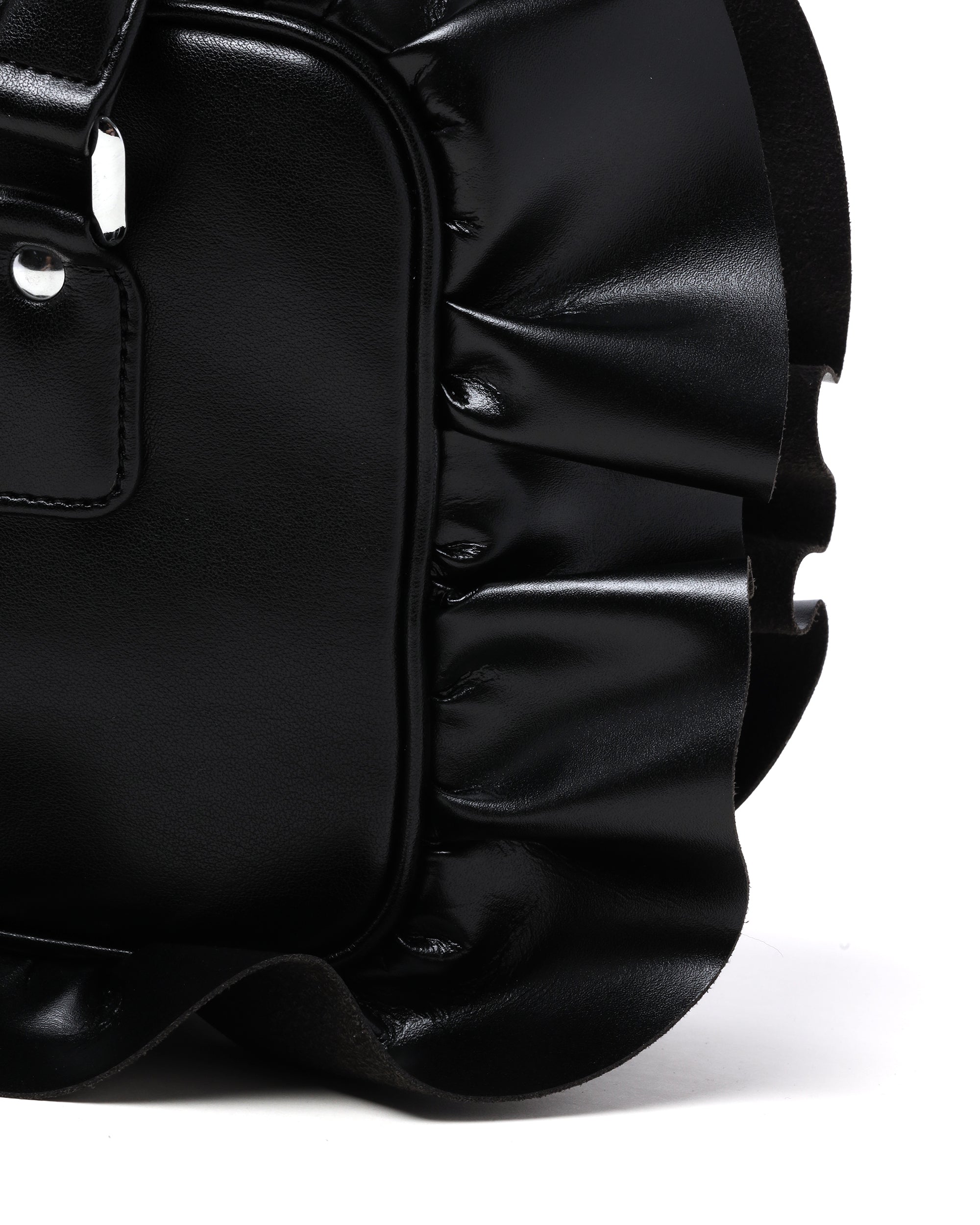 Ruffle trim handbag