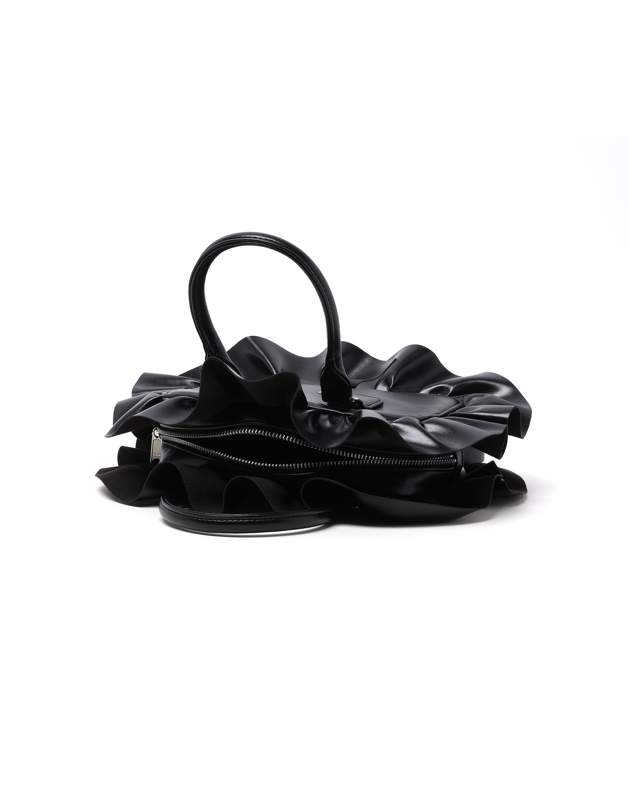 Ruffle trim handbag