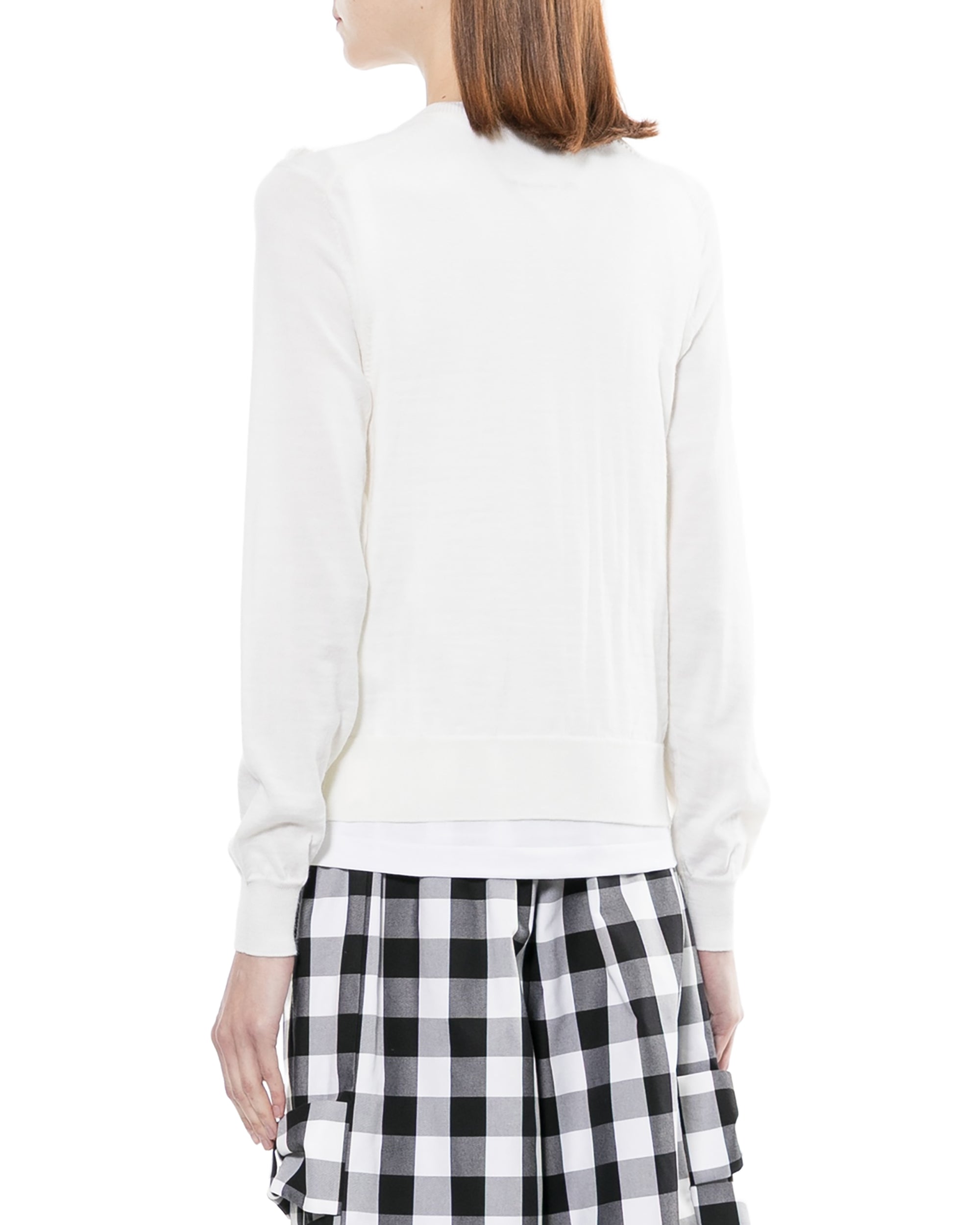 Ruffle embellished cardigan