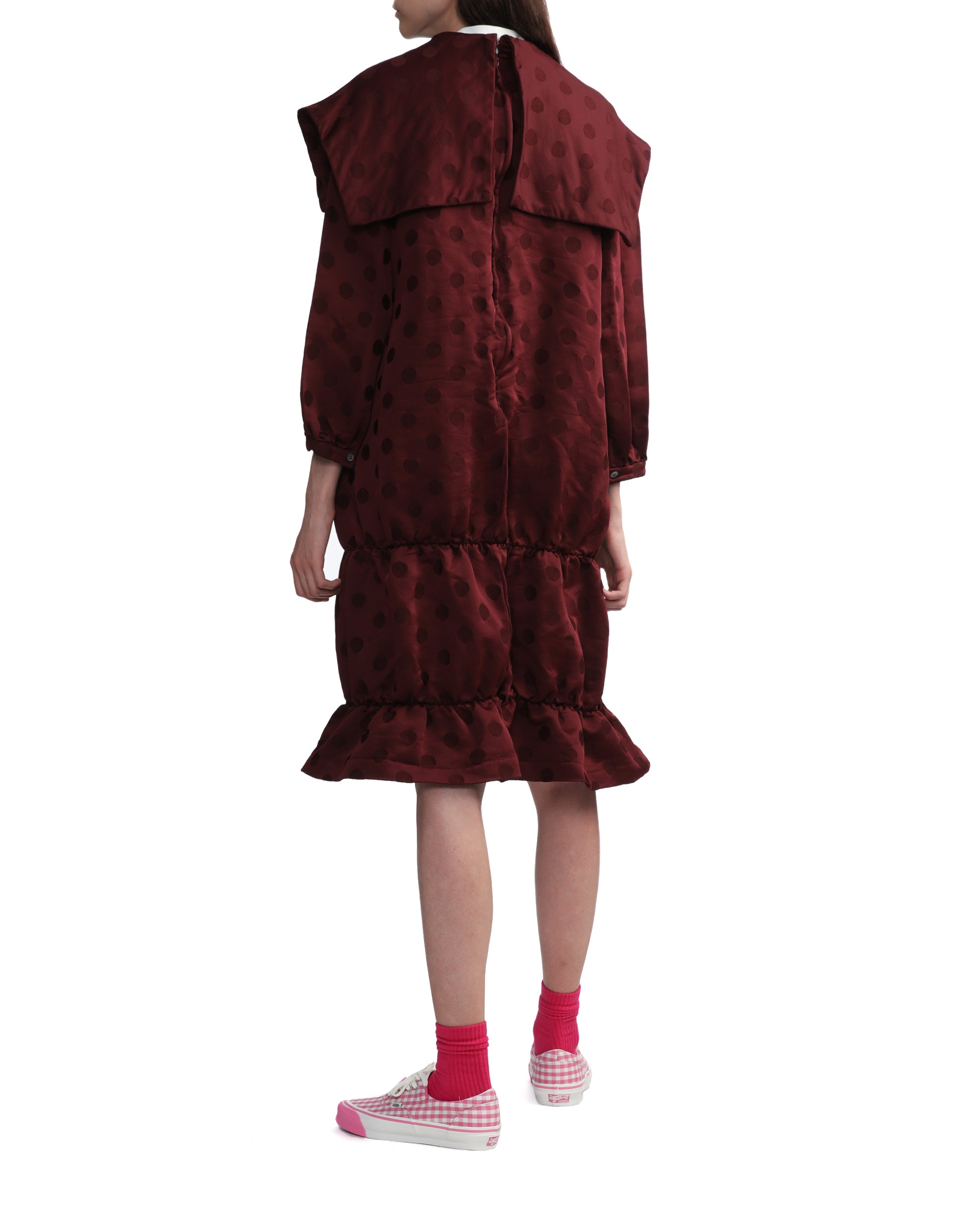 Dotted sailors collar dress