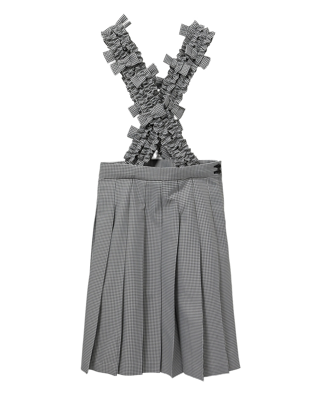 Pleated skirt with suspender straps