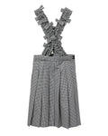 Pleated skirt with suspender straps