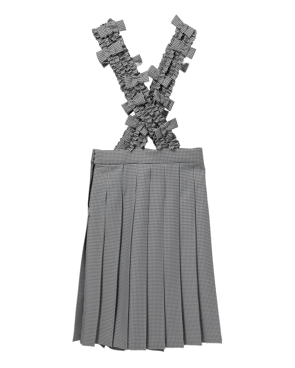 Pleated skirt with suspender straps