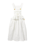 Ruffled overalls dress