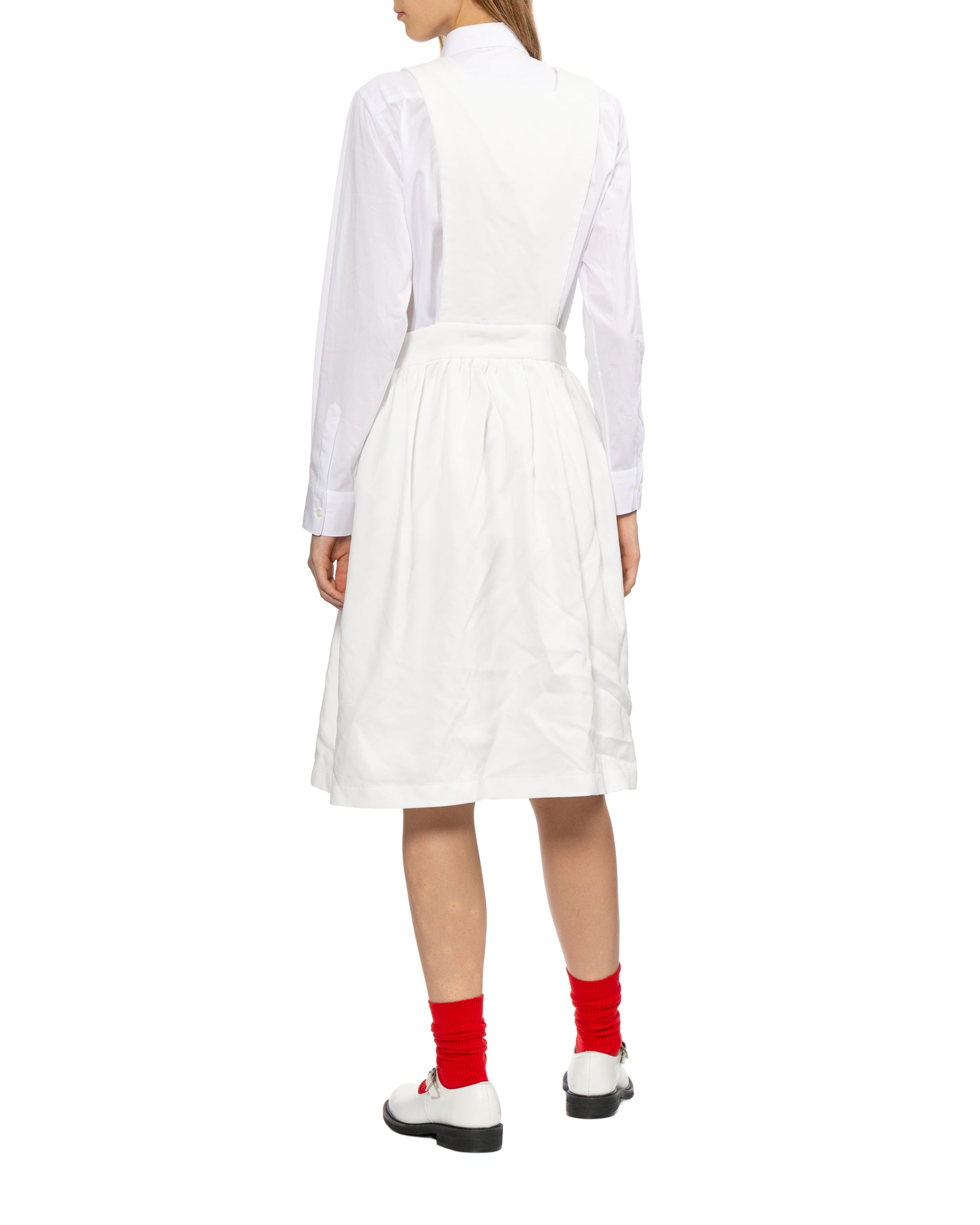 Ruffled overalls dress