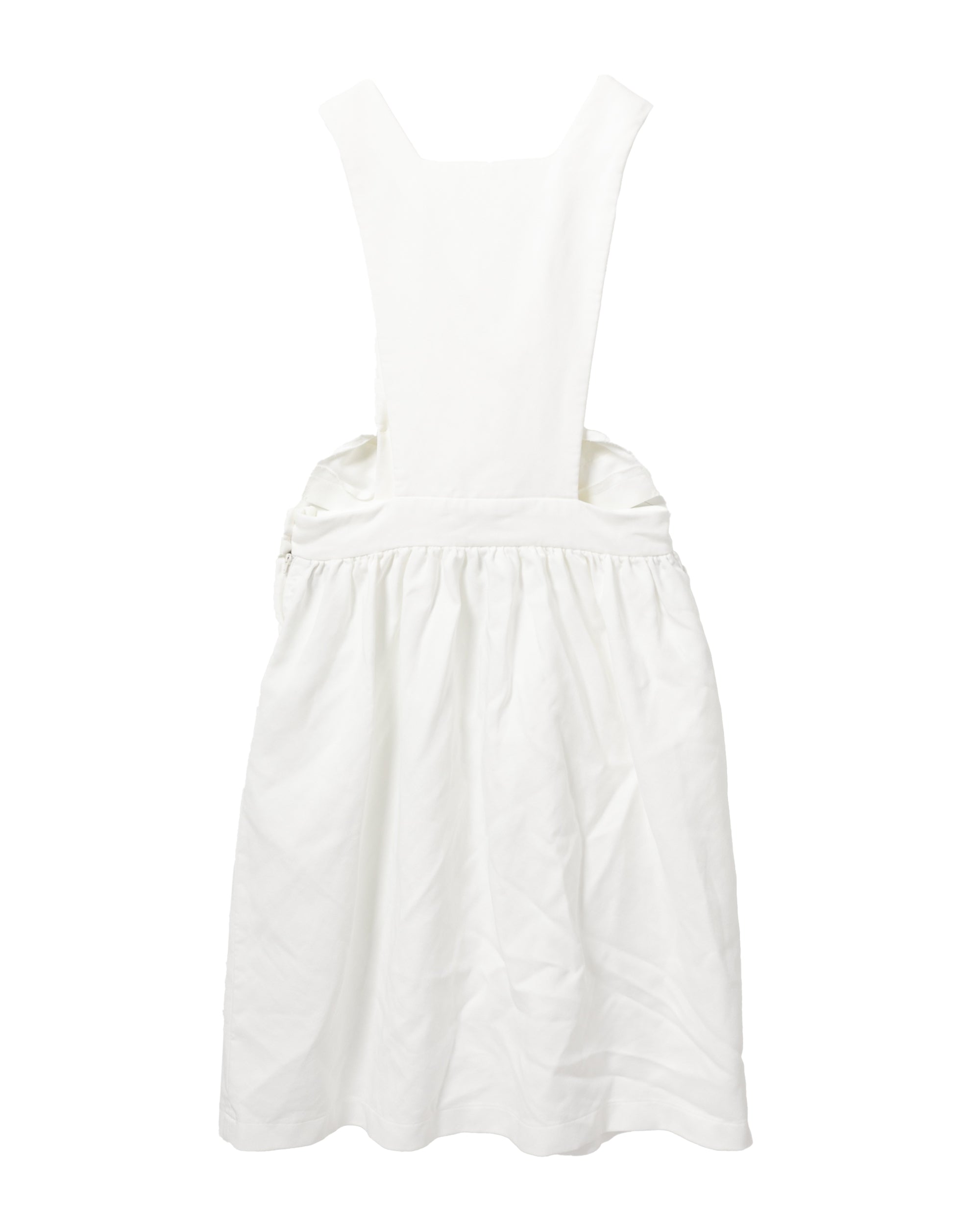 Ruffled overalls dress
