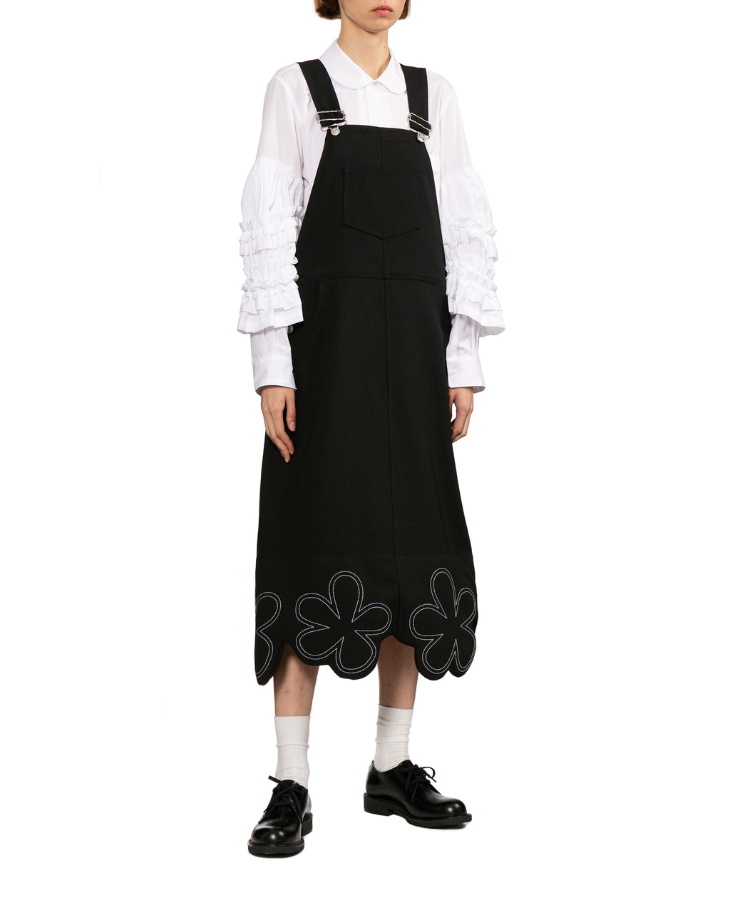 Floral-hem pinafore