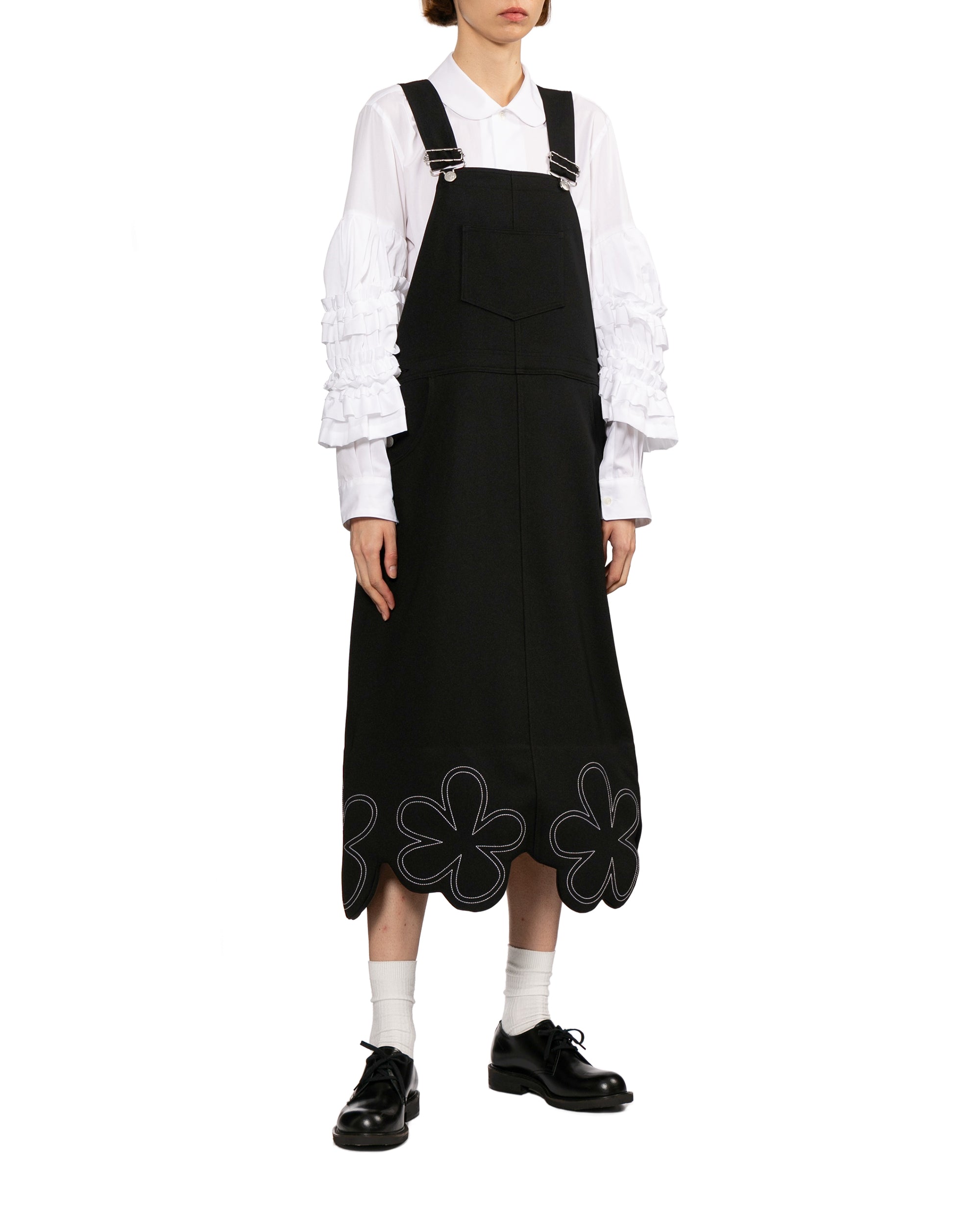 Floral-hem pinafore