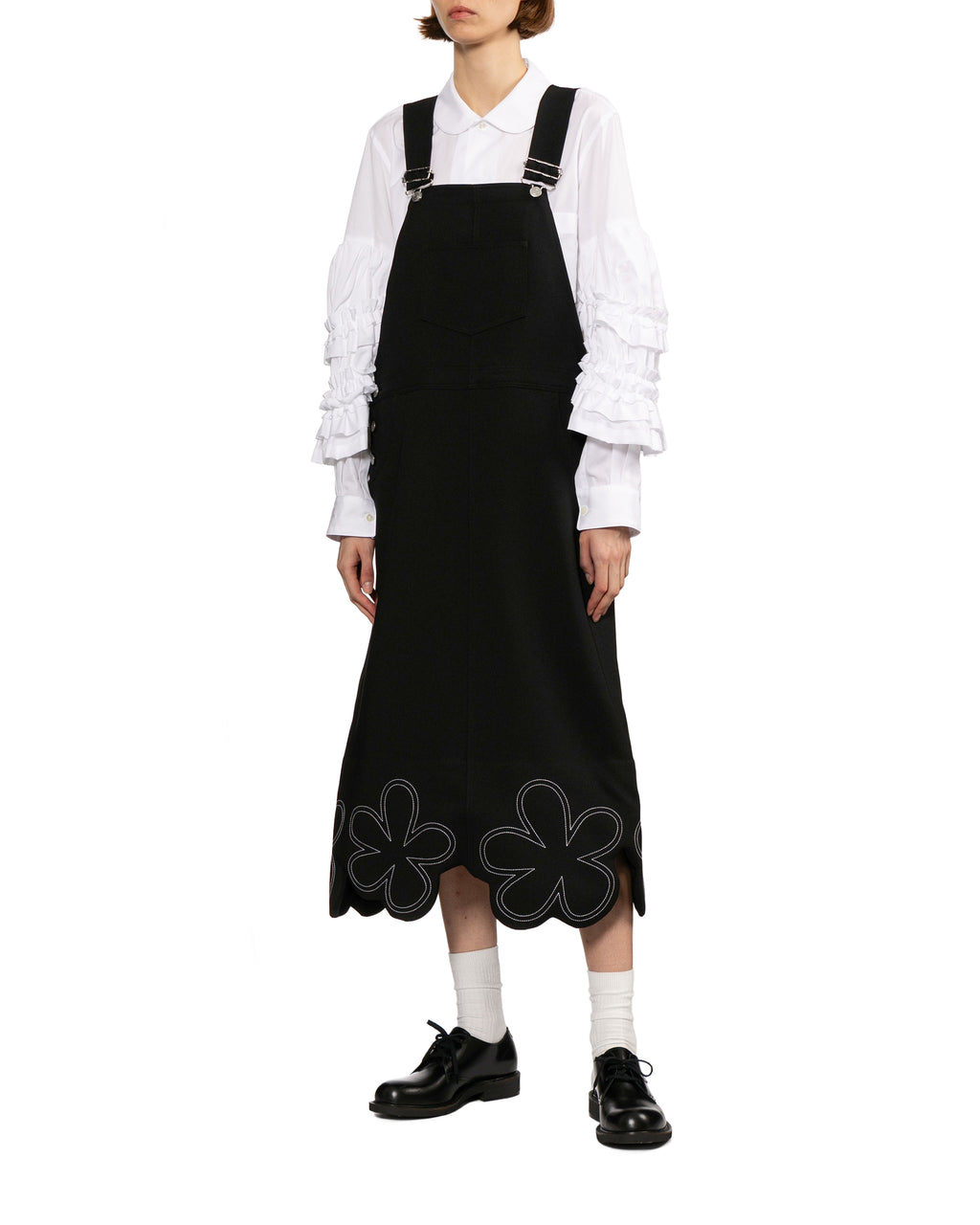 Floral-hem pinafore