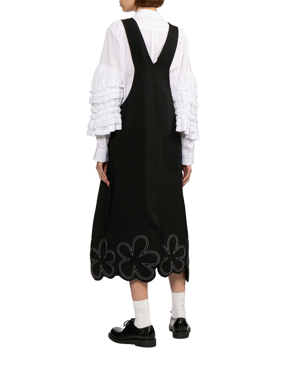 Floral-hem pinafore