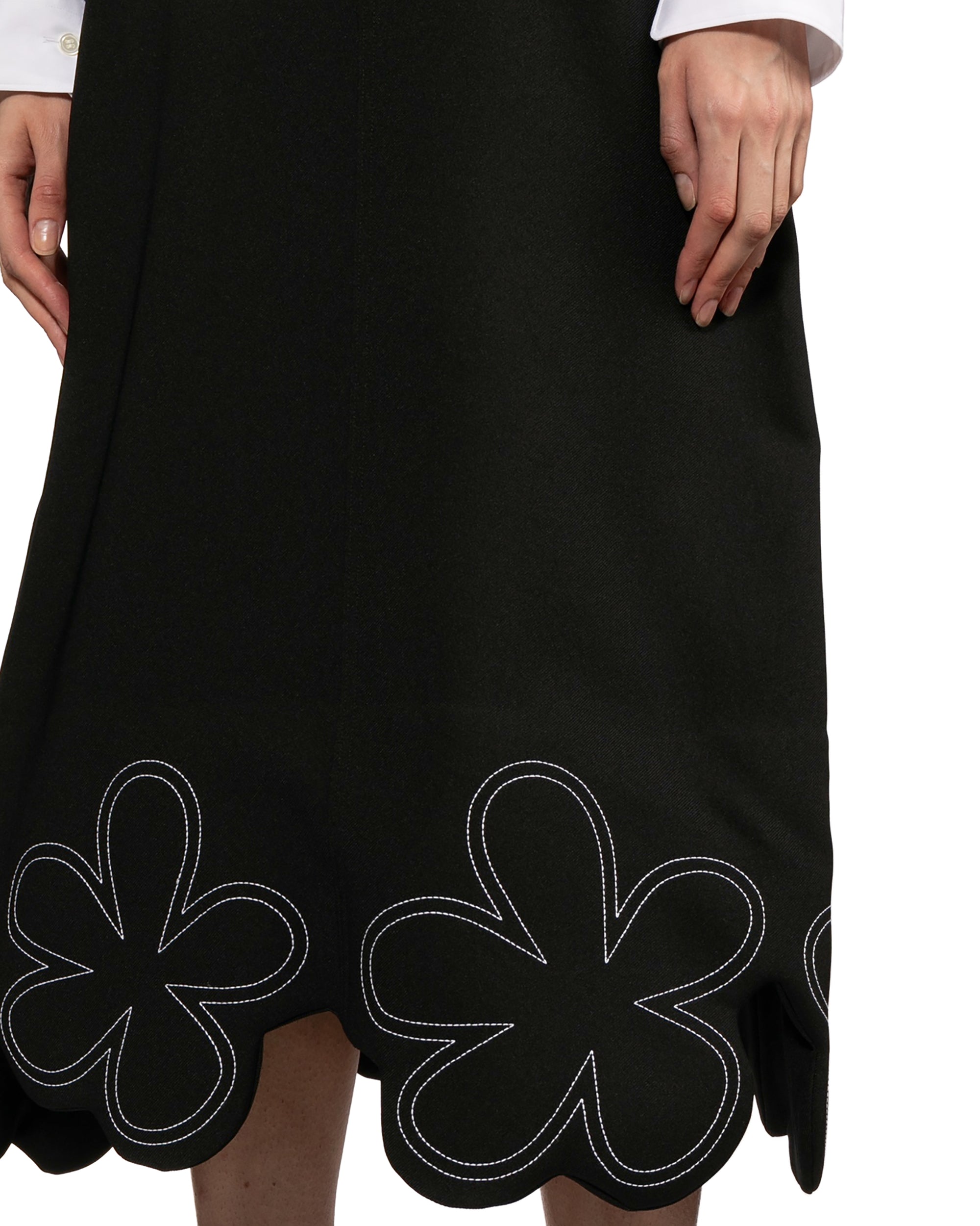Floral-hem pinafore