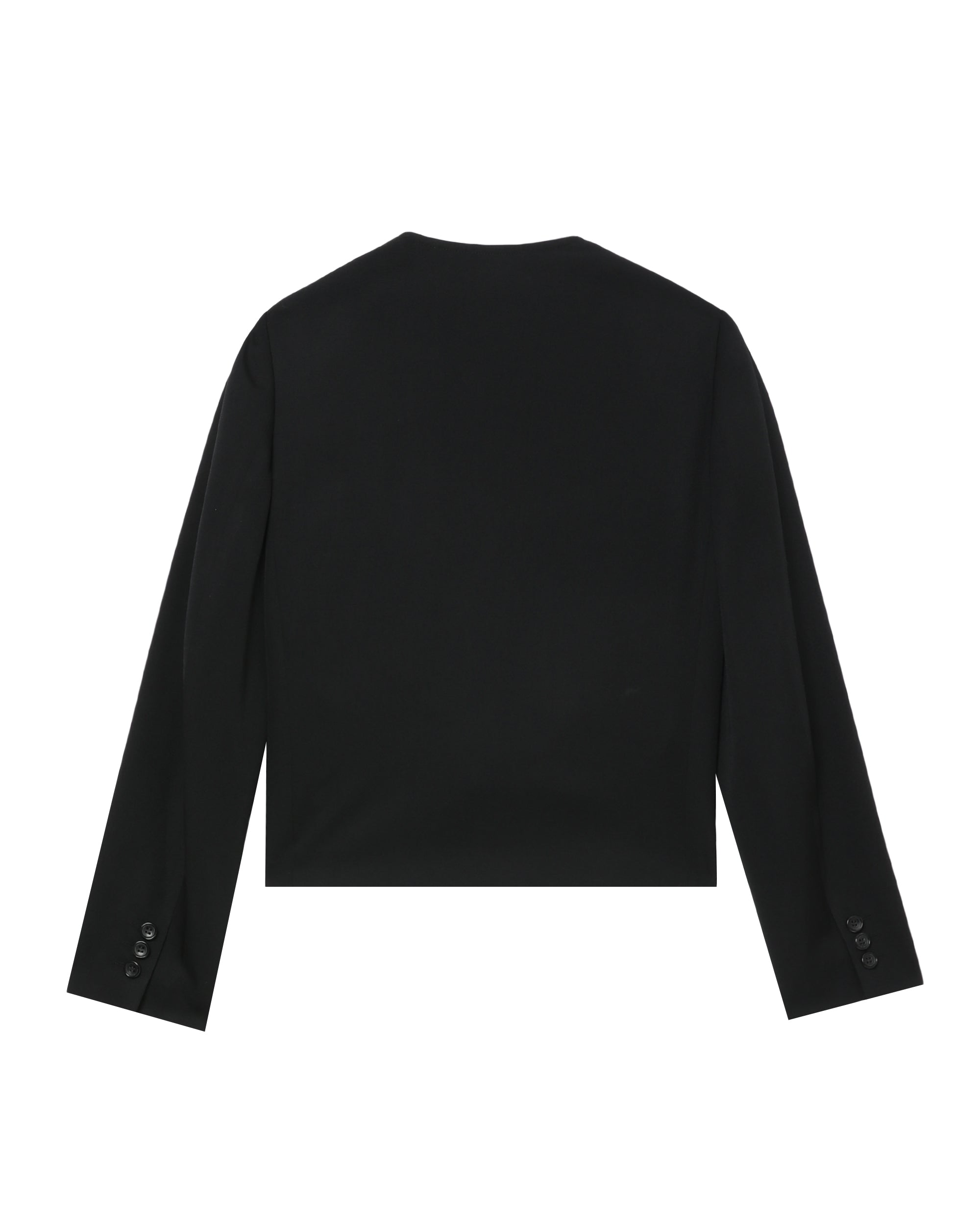 Collarless jacket
